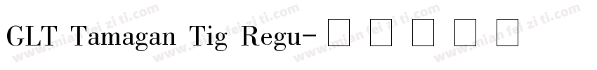 GLT Tamagan Tig Regu字体转换